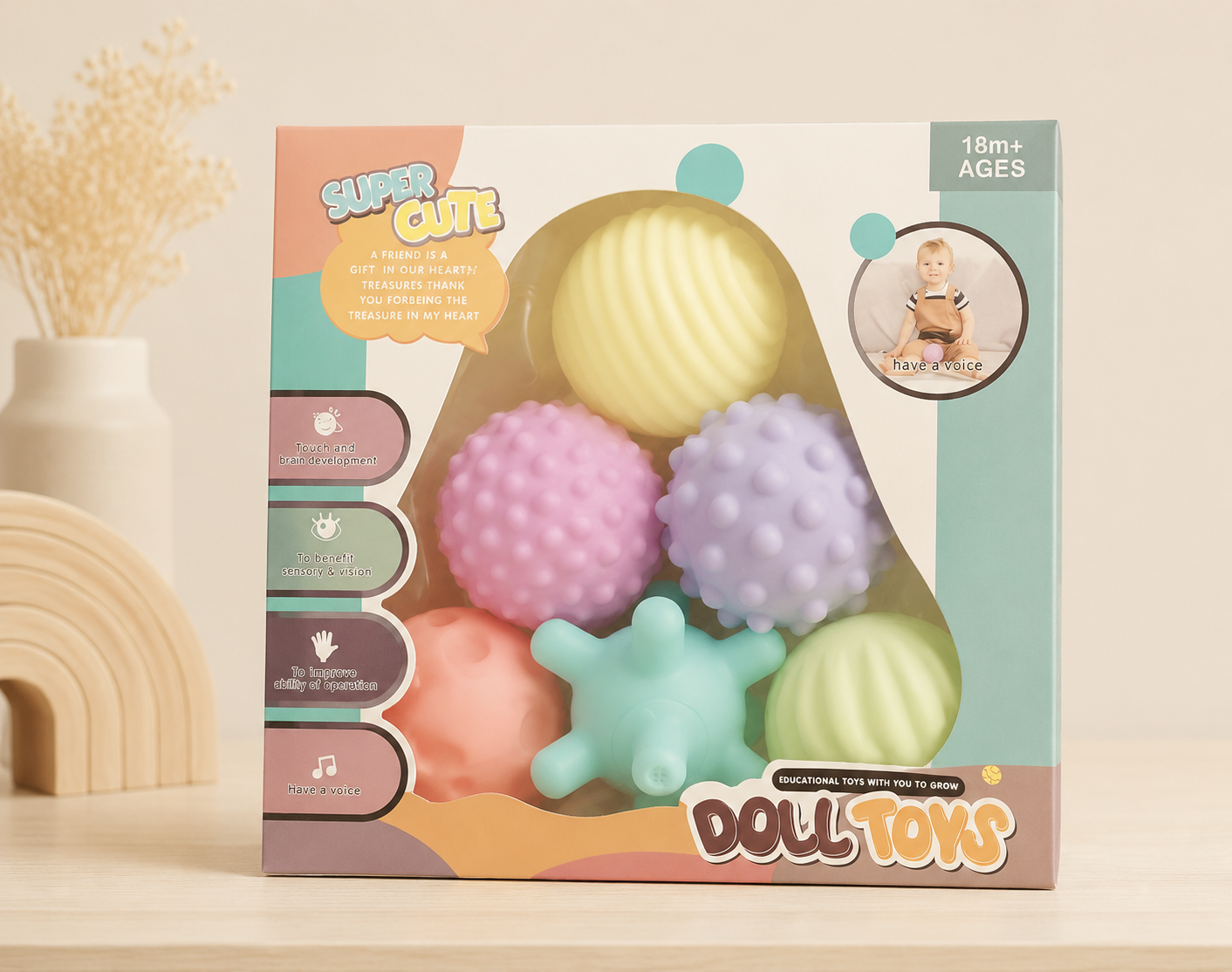 Set de Pelotas Sensoriales Texturizadas