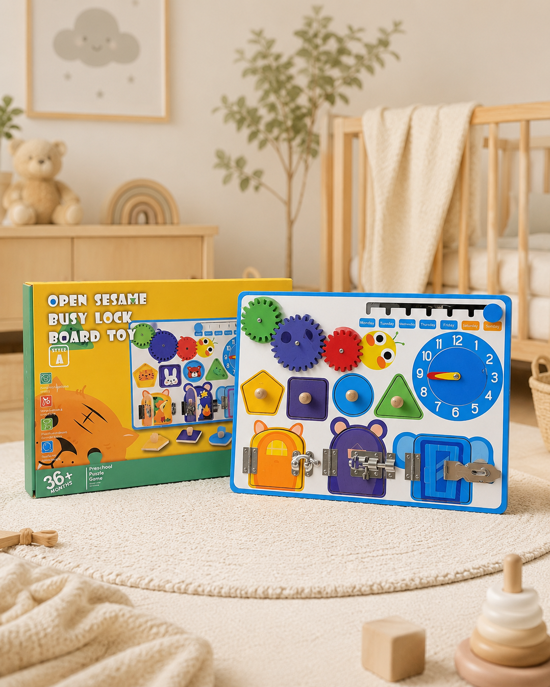Tablero Didáctico Montessori Busy Board