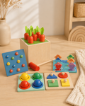 Set de Actividades Montessori de Madera 5 en 1