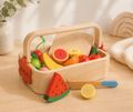 Set de Frutas de Madera Montessori para Cortar
